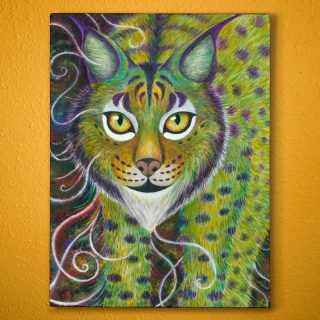 Iberian Lynx painting - acrylic on canvas